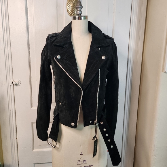 NWT BLANKNYC REAL SUEDE LEATHER JACKET XS - Picture 5 of 7